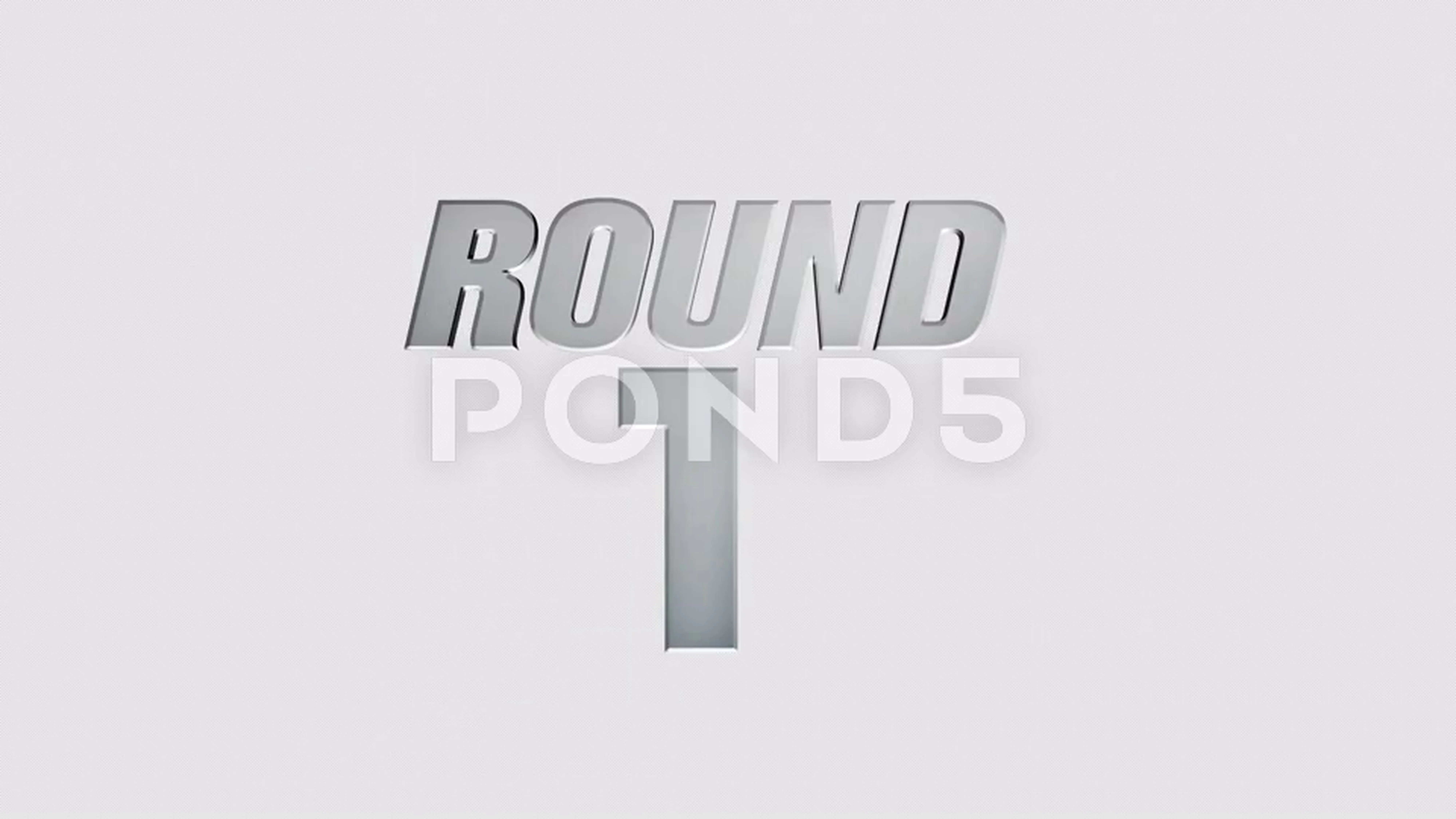 Round 1 Animated Text with Transparent Background