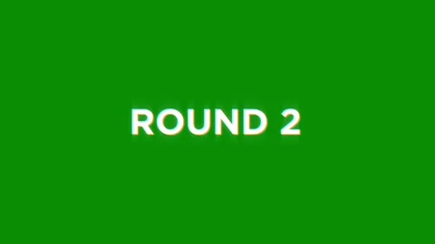 Round 2 animation of looped text glitch video game screen effect Stock Footage 313060839