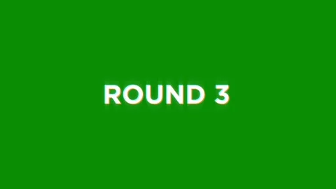 Round 3 animation of looped text glitch video game screen effect Stock Footage 313060838