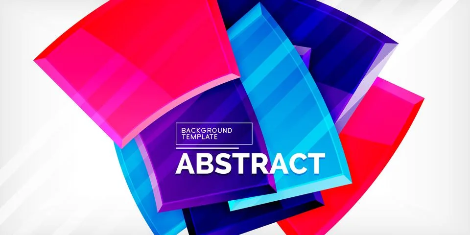 Round 3d shapes, plates background. Creative composition design template 스톡 일러스트