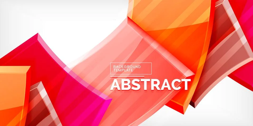 Round 3d shapes, plates background. Creative composition design template Illustrazione stock