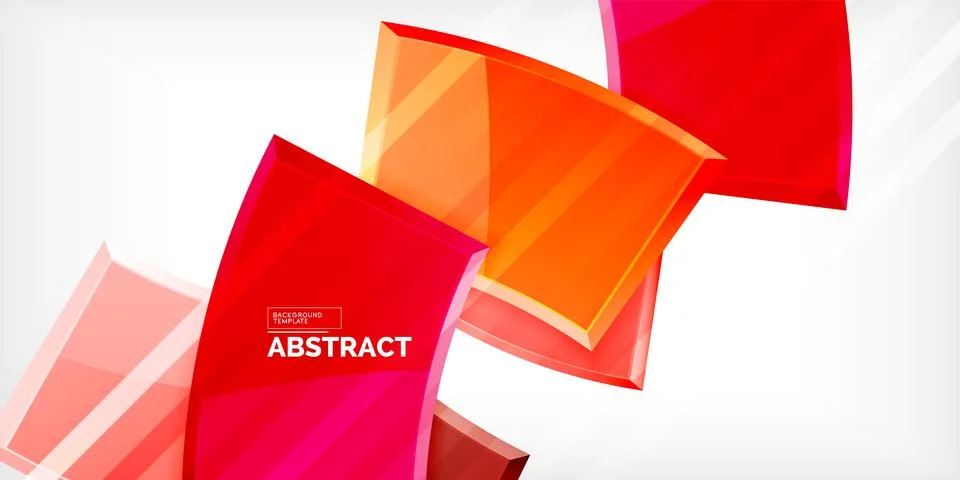 Round 3d shapes, plates background. Creative composition design template Illustrazione stock