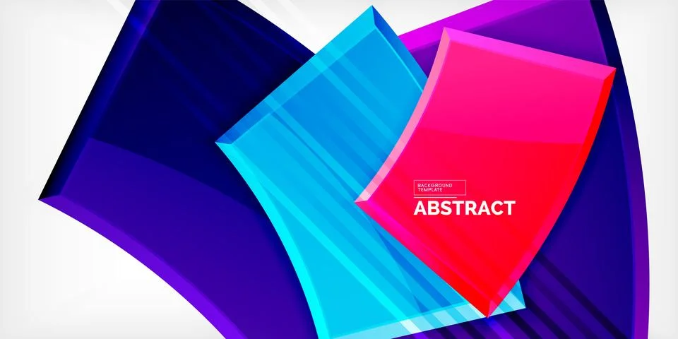 Round 3d shapes, plates background. Creative composition design template Illustrazione stock
