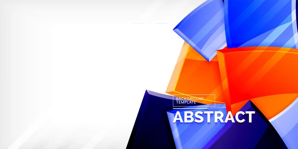 Round 3d shapes, plates background. Creative composition design template Illustrazione stock