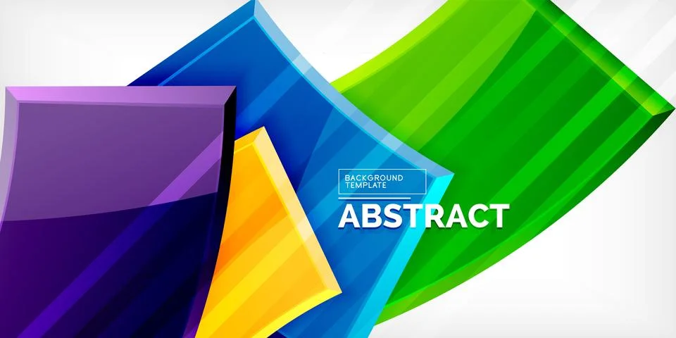 Round 3d shapes, plates background. Creative composition design template 스톡 일러스트