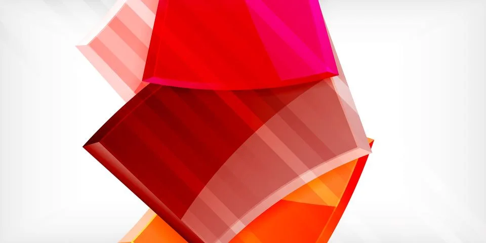 Round 3d shapes, plates background. Creative composition design template Illustrazione stock