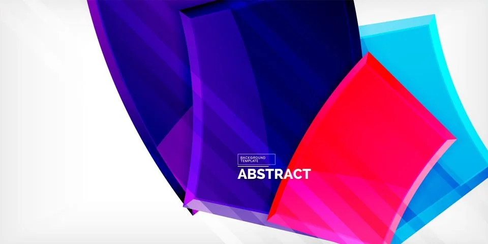 Round 3d shapes, plates background. Creative composition design template Illustrazione stock