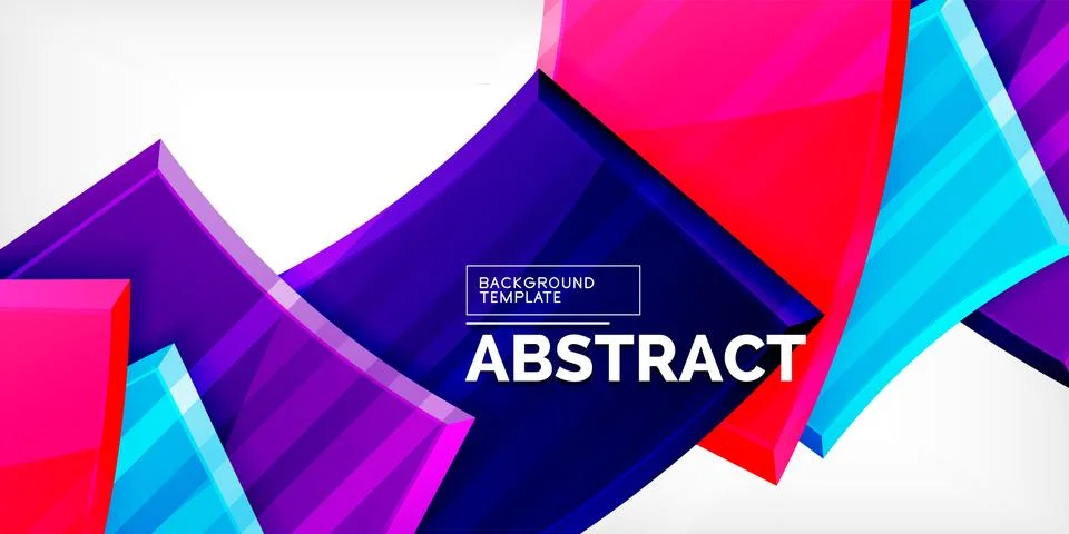 Round 3d shapes, plates background. Creative composition design template Illustrazione stock