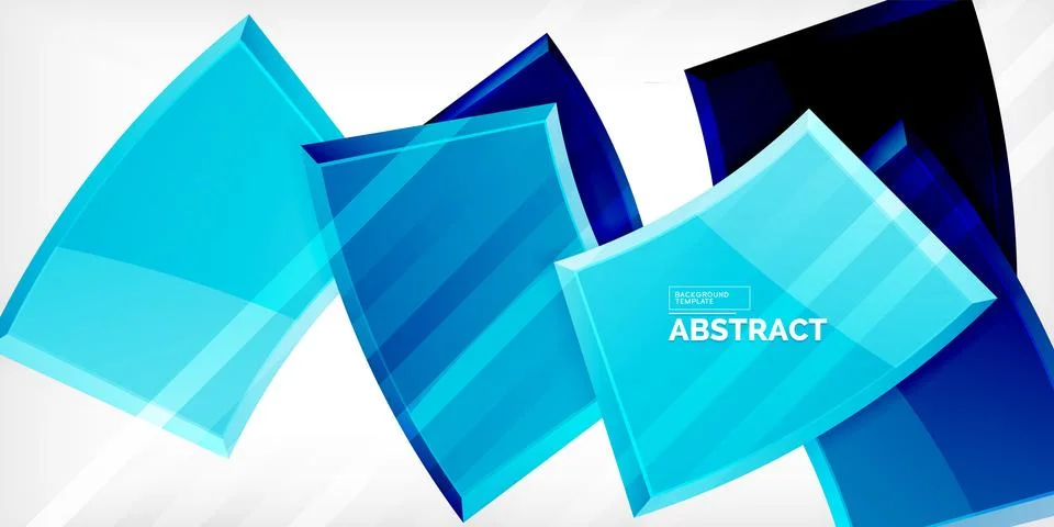 Round 3d shapes, plates background. Creative composition design template 스톡 일러스트