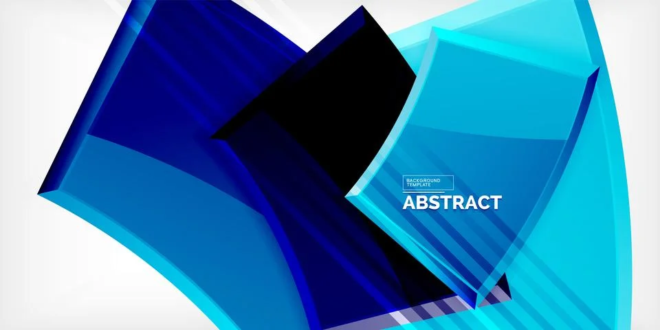 Round 3d shapes, plates background. Creative composition design template 스톡 일러스트