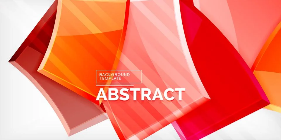 Round 3d shapes, plates background. Creative composition design template Illustrazione stock