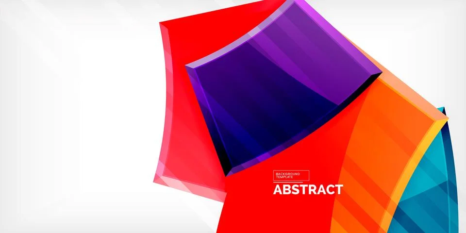 Round 3d shapes, plates background. Creative composition design template 스톡 일러스트