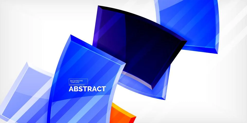 Round 3d shapes, plates background. Creative composition design template Illustrazione stock