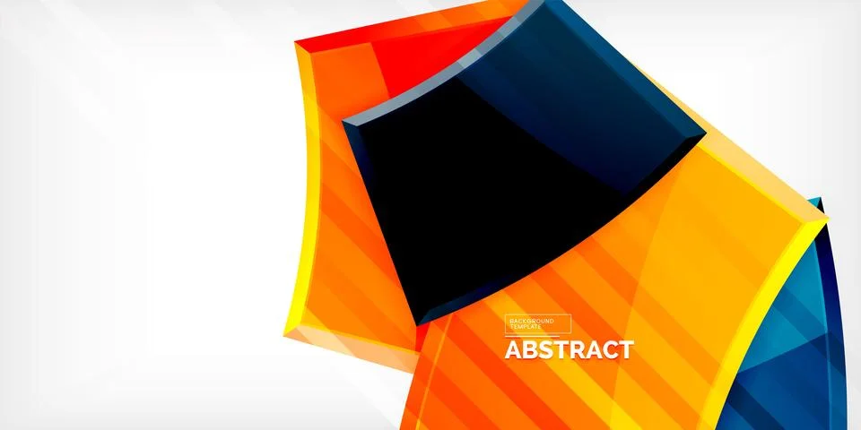 Round 3d shapes, plates background. Creative composition design template イラスト素材