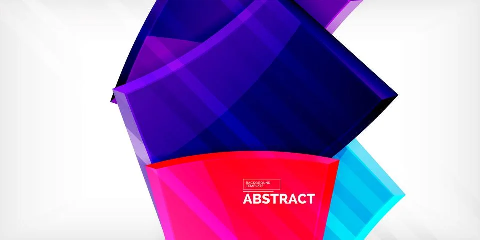 Round 3d shapes, plates background. Creative composition design template Illustrazione stock