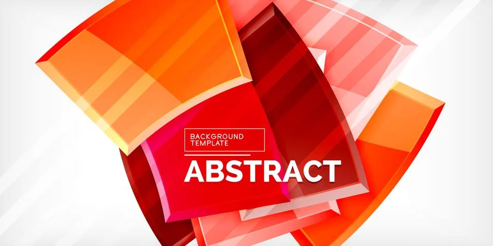 Round 3d shapes, plates background. Creative composition design template Stock Illustration