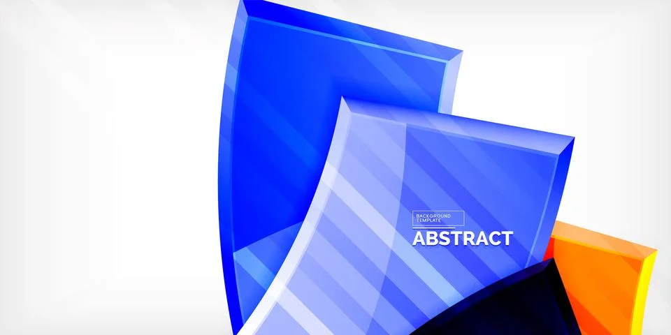Round 3d shapes, plates background. Creative composition design template 스톡 일러스트