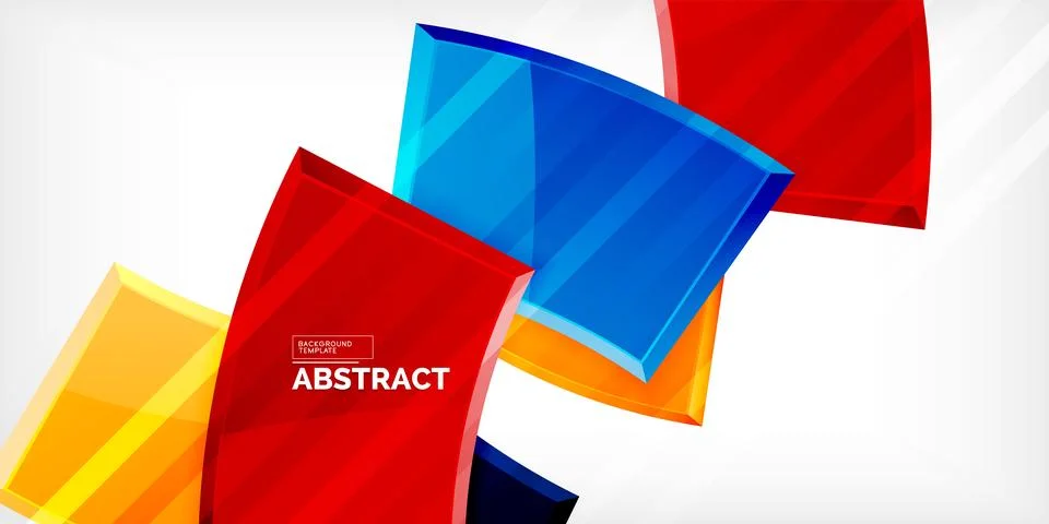 Round 3d shapes, plates background. Creative composition design template 스톡 일러스트