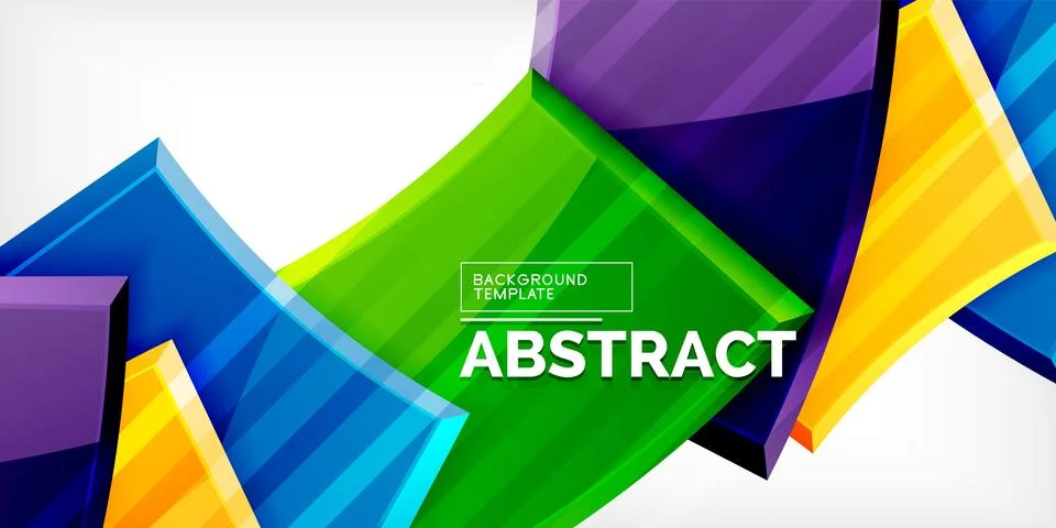 Round 3d shapes, plates background. Creative composition design template Stock Illustration