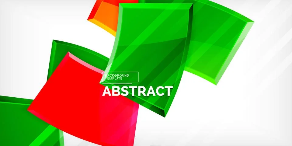 Round 3d shapes, plates background. Creative composition design template 스톡 일러스트