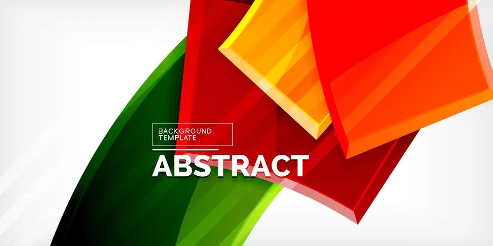 Round 3d shapes, plates background. Creative composition design template Illustrazione stock