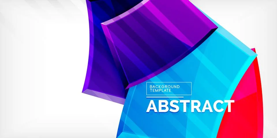 Round 3d shapes, plates background. Creative composition design template Illustrazione stock