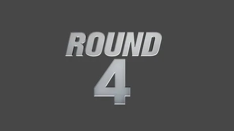 Round 4 Animated Text with Transparent Background Vidéo 86613831