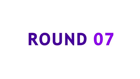 Round 7 animated text writing entry and exit of boxing fight matches, sport.. 스톡 동영상 322967629
