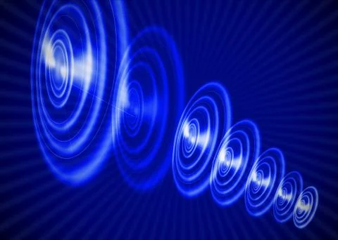 Round abstract blue background Stock-Illustration