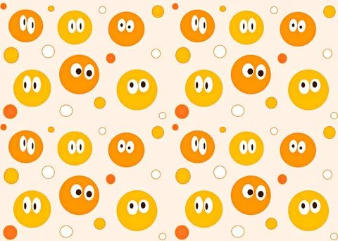 Round abstract faces with different emotions. drawing styles. Hand drawing Stock Illustration