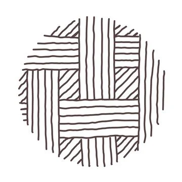 Round abstract hand drawn pattern Vector Illustrazione stock