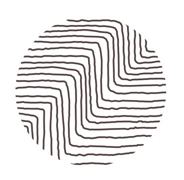 Round abstract hand drawn pattern Vector Stock Illustration