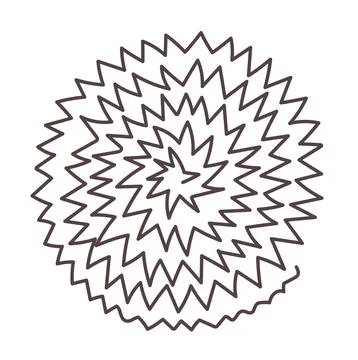 Round abstract hand drawn pattern Vector Stock Illustration