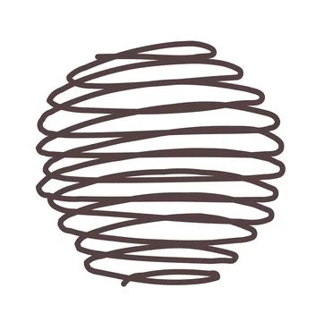 Round abstract hand drawn pattern Vector イラスト素材