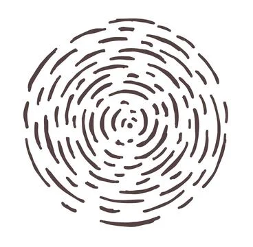 Round abstract hand drawn pattern Vector Stock Illustration