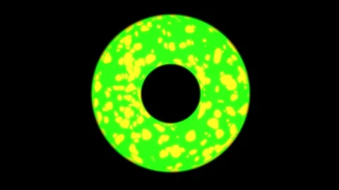 Round abstract object with a floating luminous texture. Stock Footage 244706065