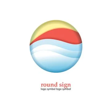 Round abstract sign Stock Illustration