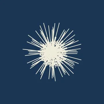 Round abstract snowflake dark dark blue background Stock Illustration