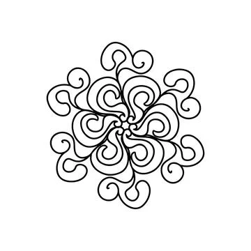 Round abstract symmetric pattern Stock Illustration