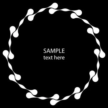 Round abstract white shapes Stock Illustration