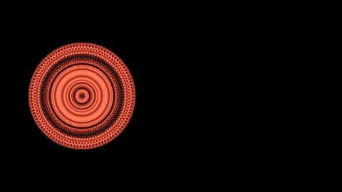 Round abstraction of speed motion spinning red particles, giving hypnotic effect Stock Footage 121802486