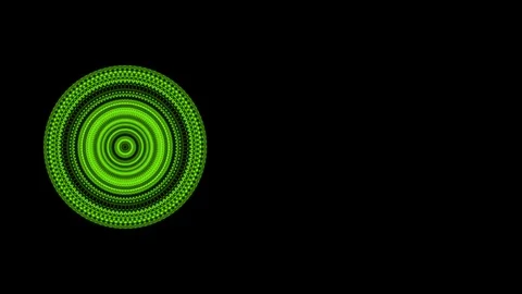 Round abstraction of speed motion spinning green particles, giving hypnotic Stock Footage 121806722