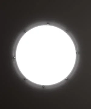 Round advertising lightbox. Empty white screen Stock Illustration