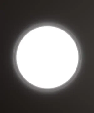 Round advertising lightbox. Empty white screen Stock Illustration