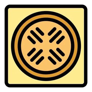 Round air vent grille inserting in square ventilation shaft Ilustración de archivo