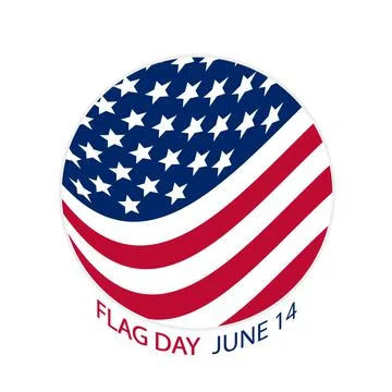 Round american flag logo Stock Illustration