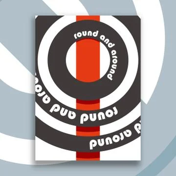 Round and around interior poster Stock Illustration