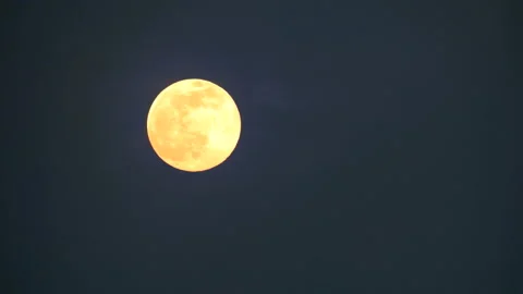 A round and big full moon is rising above the sky. Time lapse 스톡 동영상 145968990