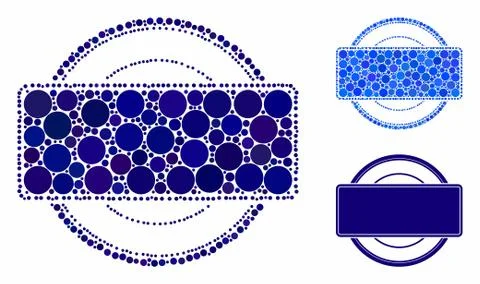 Round and rectangle frame Composition Icon of Circle Dots Stock Illustration