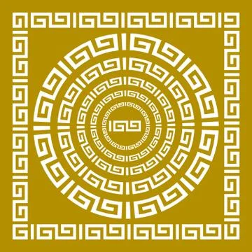 Round and rectangular classical roman or greek frame vector Illustrazione stock